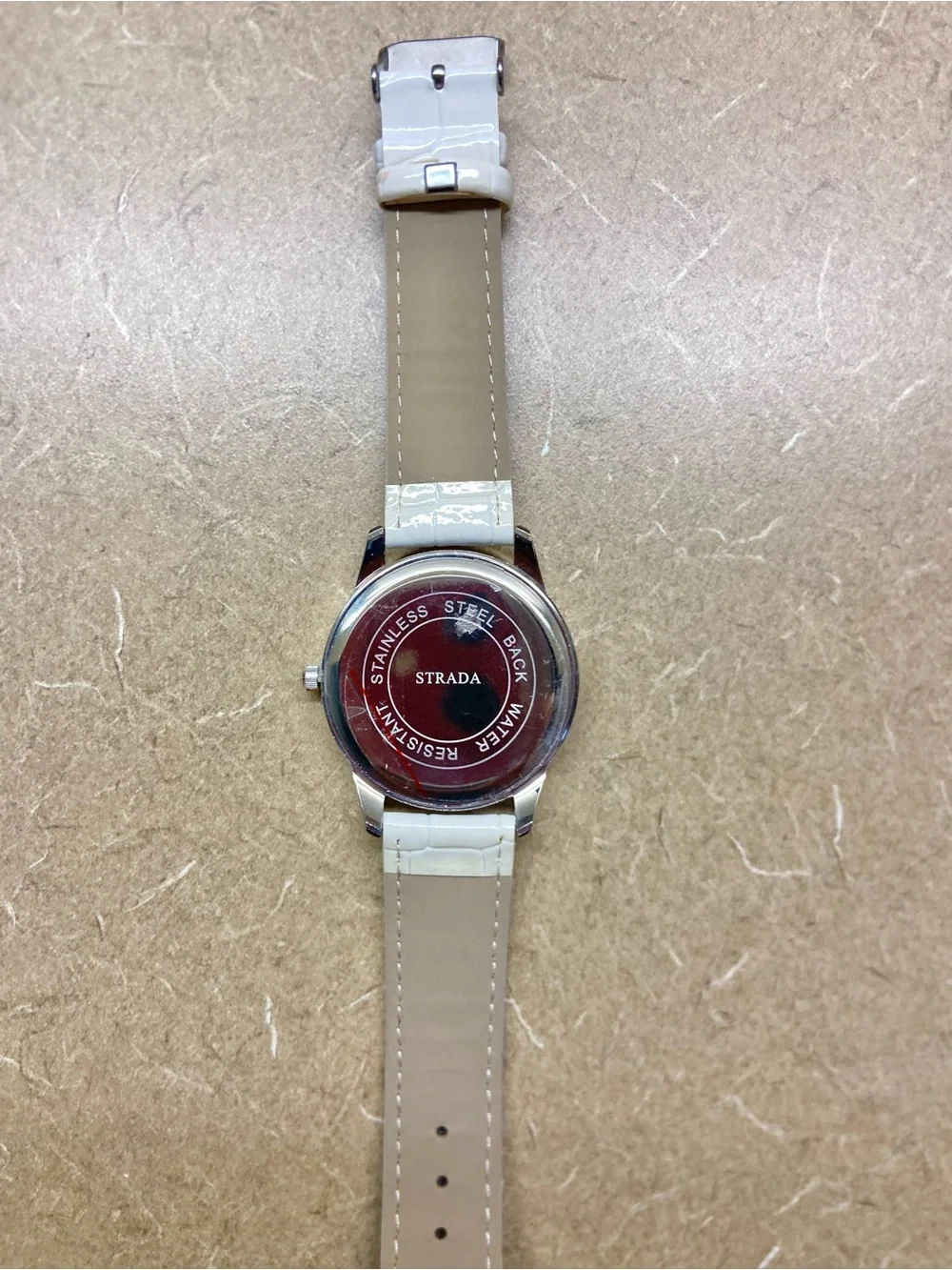 Strada White Crystal-Accent Women's Watch